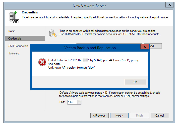 veeam backup ports